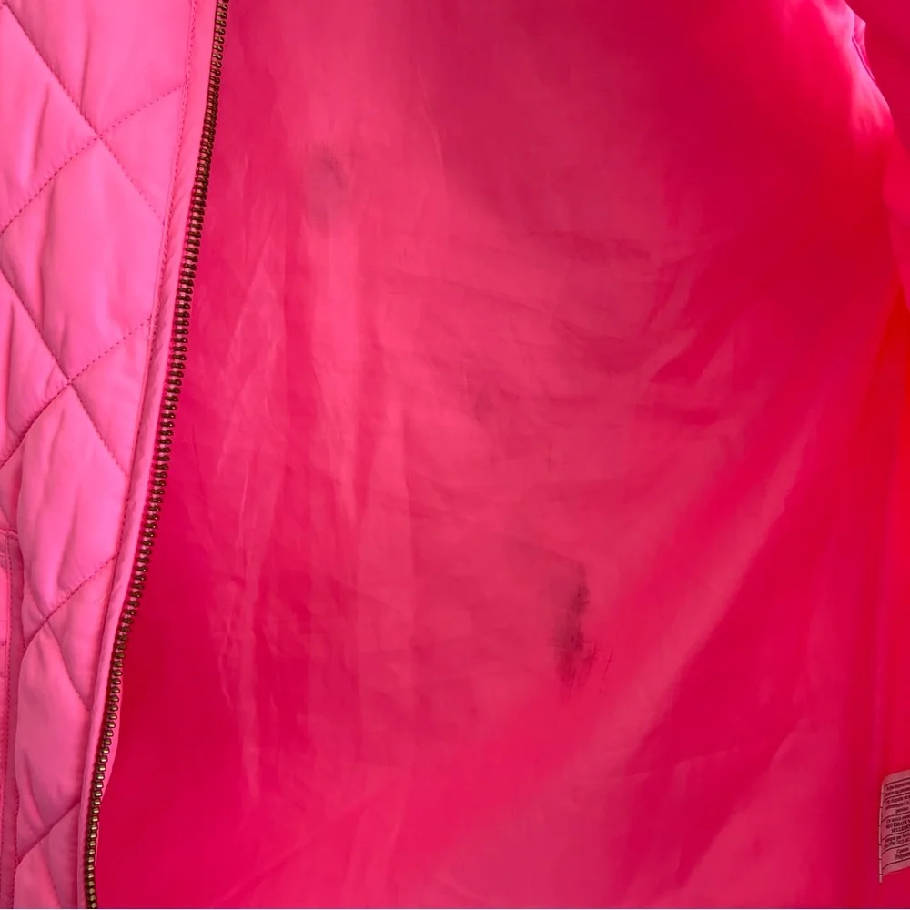 Crewcuts‎ Girls Kids Quilted Puffer Vest Bright Pink Zipper Size 12